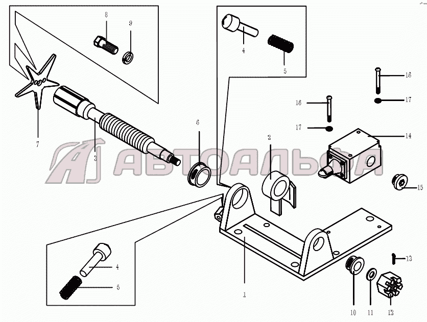 Ограничитель опускания крюка КС-45717К-1 (вариант)