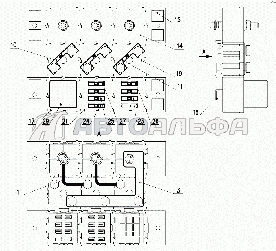 Блок коммутации 352СА.37.01.600 Амкодор 352СА