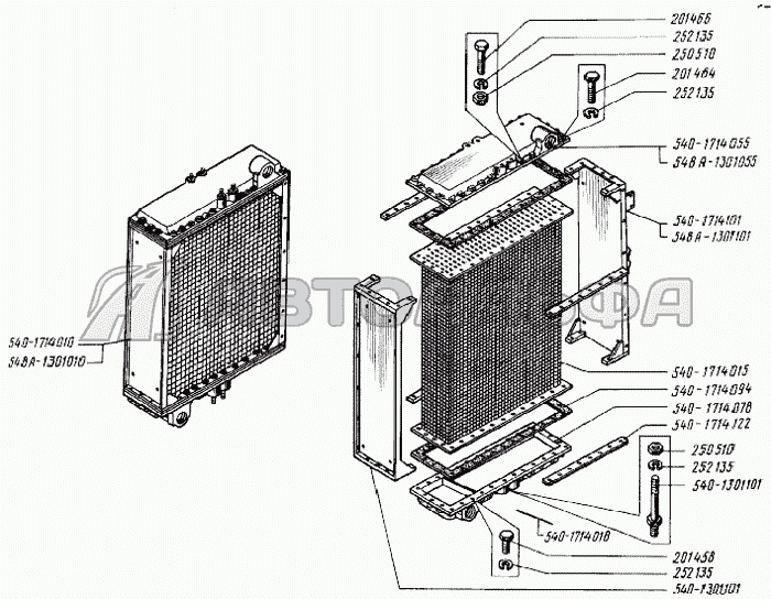Радиатор охлаждения масла гидромеханической передачи БелАЗ 75231