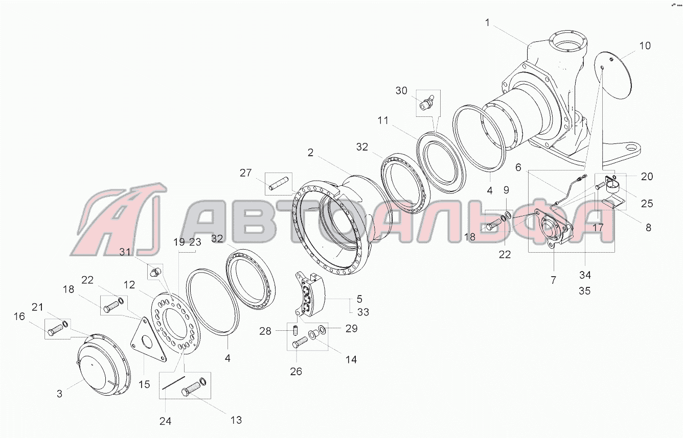 Кулак поворотный правый (75306-3001009-10);Cam, swivel, RH (75306-3001009-10) БелАЗ 75302, 75306, 75307, 75309