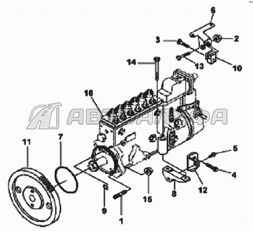 FP900091, FP99001 Топливный насос и его крепление Cummins-300-20