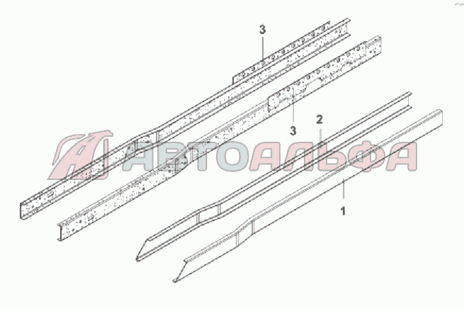 28ZX303 Лонжероны рамы DongFeng DFL-3251A Euro3