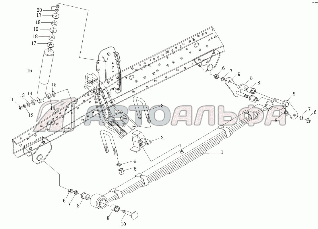 Подвеска передняя Foton-BJ1039