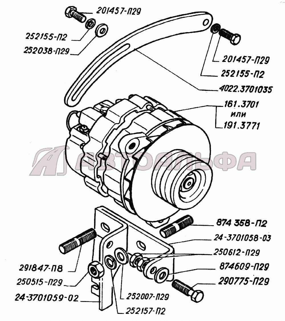 Запчасти на генератор двигателей ЗМЗ-402 ГАЗ-2705 (доп. с дв. УМЗ-4215)