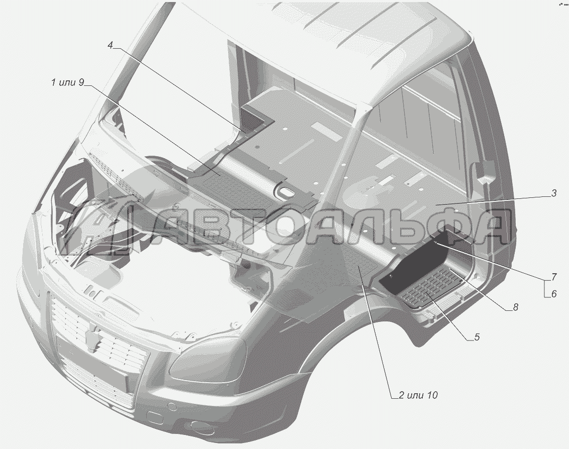 Запчасти на 3302-5109002-10. Установка ковриков пола ГАЗ-3302 (доп. с дв.  УМЗ)