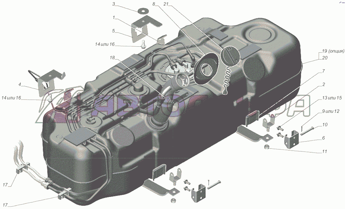 A65R22-1101002 Установка топливного бака ГАЗЕЛЬ NEXT A65R32-40