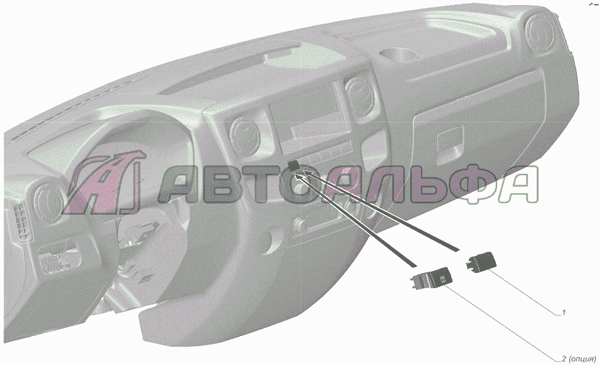 A65R32-3710006 Установка выключателя открывания сдвижной двери ГАЗЕЛЬ NEXT A65R32-40