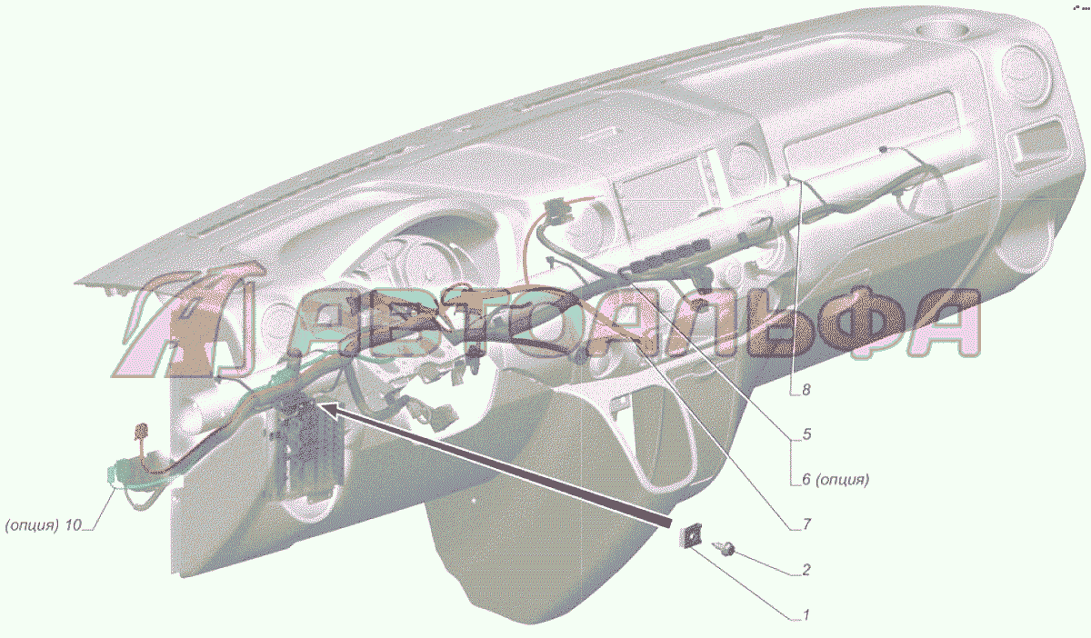 A65R32-3724005 Установка проводов ГАЗЕЛЬ NEXT A65R32-40