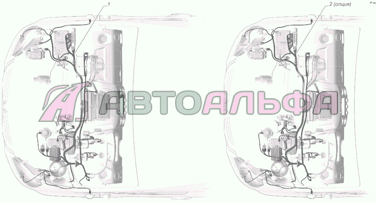 A31R22-3724006-20 Установка жгута по кабине ГАЗЕЛЬ NEXT A65R32-40