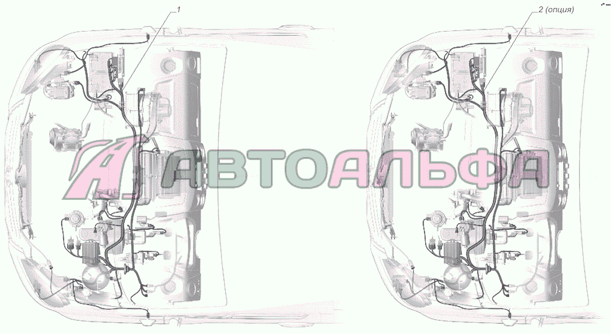 A31R22-3724006-30 Установка жгута по кабине опция Система охлаждения повышенной эффективности ГАЗЕЛЬ NEXT A65R32-40