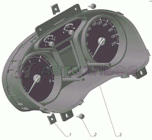 A21R23-3801005 Установка комбинации приборов ГАЗЕЛЬ NEXT A65R32-40