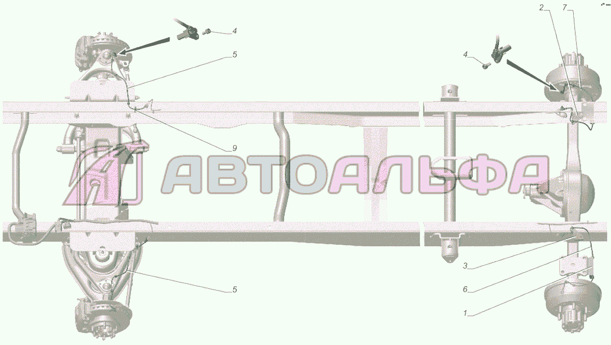 A63R42-3862001 Установка датчиков АБС ГАЗЕЛЬ NEXT A65R32-40