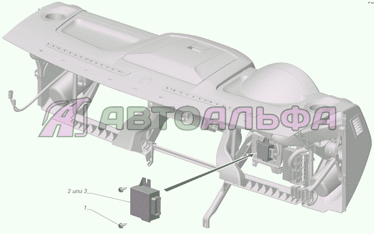 A21R23-3867005 Установка блока управления системой блокировки дверей ГАЗЕЛЬ NEXT A65R32-40