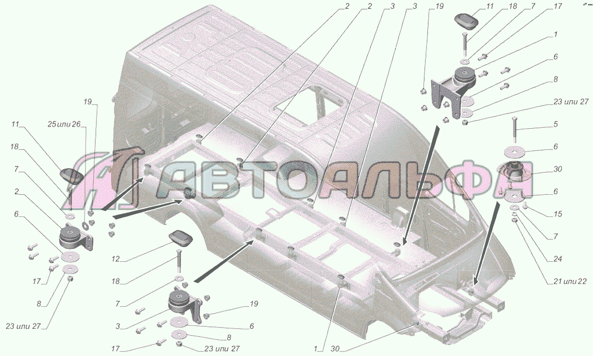 A65R33-5000001 Установка деталей кузова ГАЗЕЛЬ NEXT A65R32-40