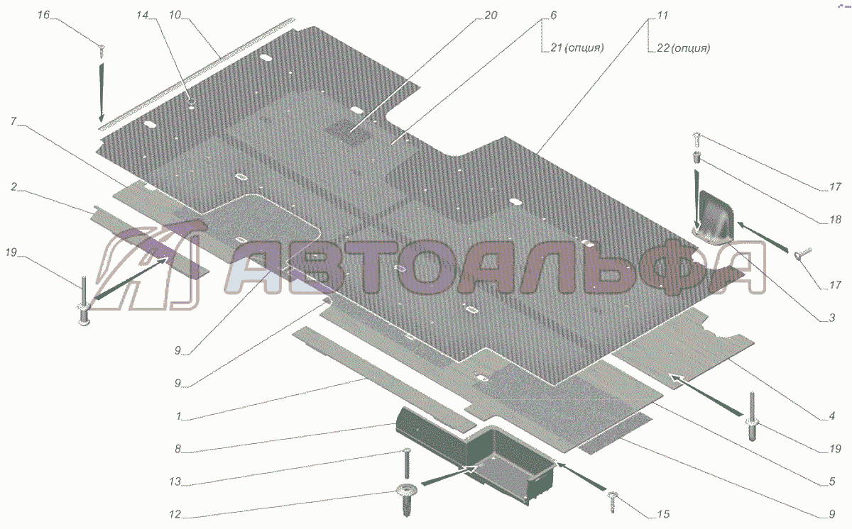 A65R33-5102002 Установка настила пола ГАЗЕЛЬ NEXT A65R32-40