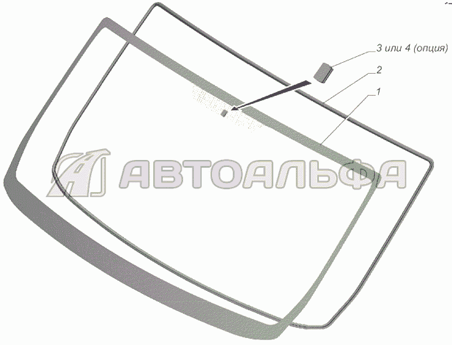 A21R23-5206008 Стекло ветрового окна ГАЗЕЛЬ NEXT A65R32-40