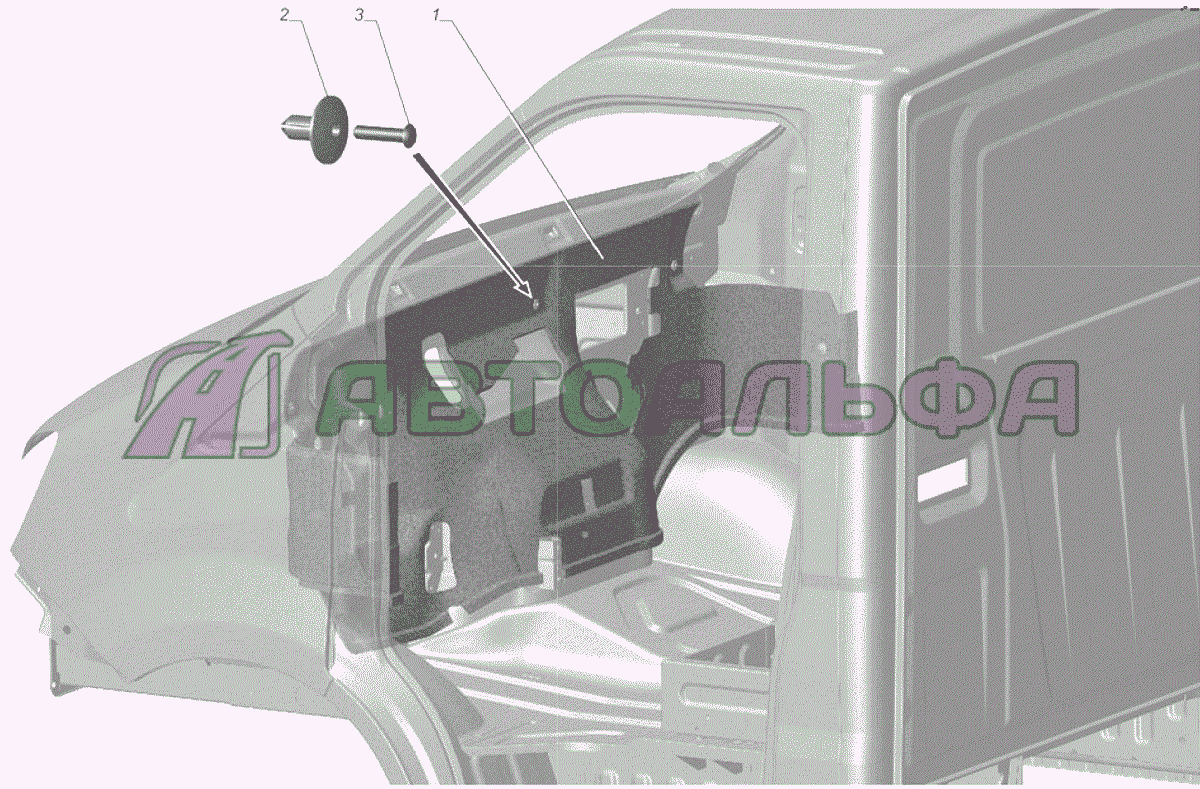 A21R22-5302002-10 Установка обивки передка опция Кондиционер ГАЗЕЛЬ NEXT A65R32-40