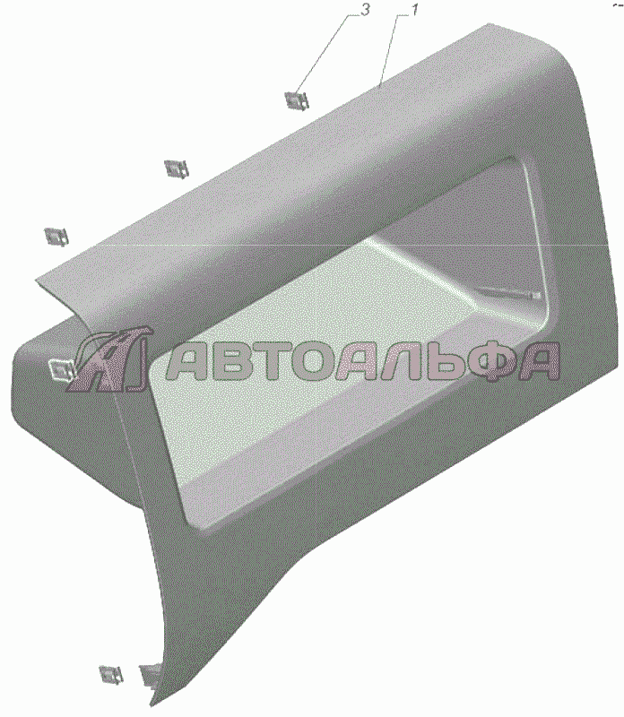 A21R23-5303200 Ящик вещевой верхний опция Вещевой отсек панели приборов ГАЗЕЛЬ NEXT A65R32-40