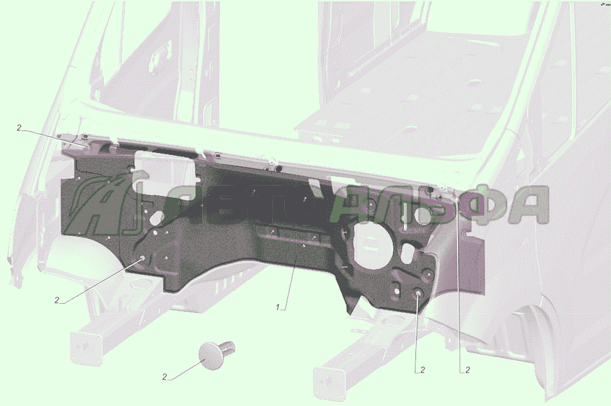 A21R22-5312002-10 Установка термошумоизоляции щитка передка опция Кондиционер ГАЗЕЛЬ NEXT A65R32-40