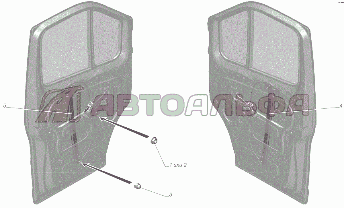 A21R23-6104002 Установка электрических стеклоподъемников ГАЗЕЛЬ NEXT A65R32-40