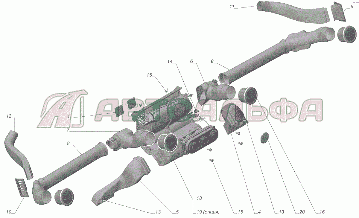 A21R23-8103005 Установка системы распределения ГАЗЕЛЬ NEXT A65R32-40