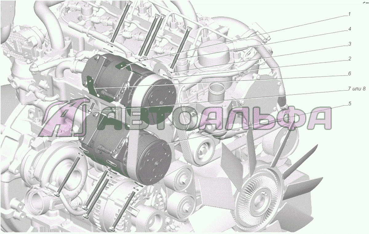 A64R42-8111004 Установка компрессора ГАЗЕЛЬ NEXT A65R32-40