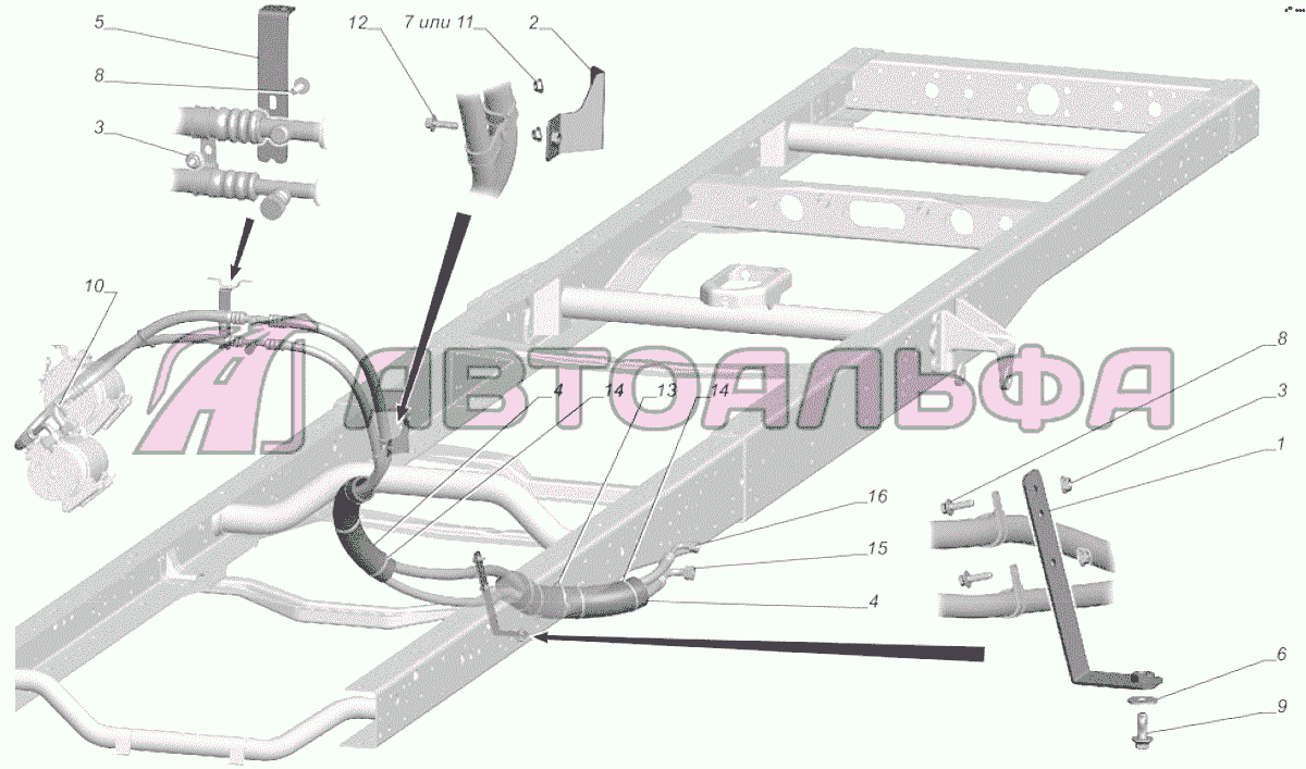 A65R32-8131006 Установка трубопроводов опция Кондиционер ГАЗЕЛЬ NEXT A65R32-40