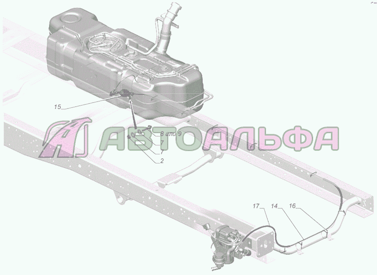 A31R22-8134001 Установка топливопроводов подогревателя опция Предпусковой подогреватель, отопитель ГАЗЕЛЬ NEXT A65R32-40