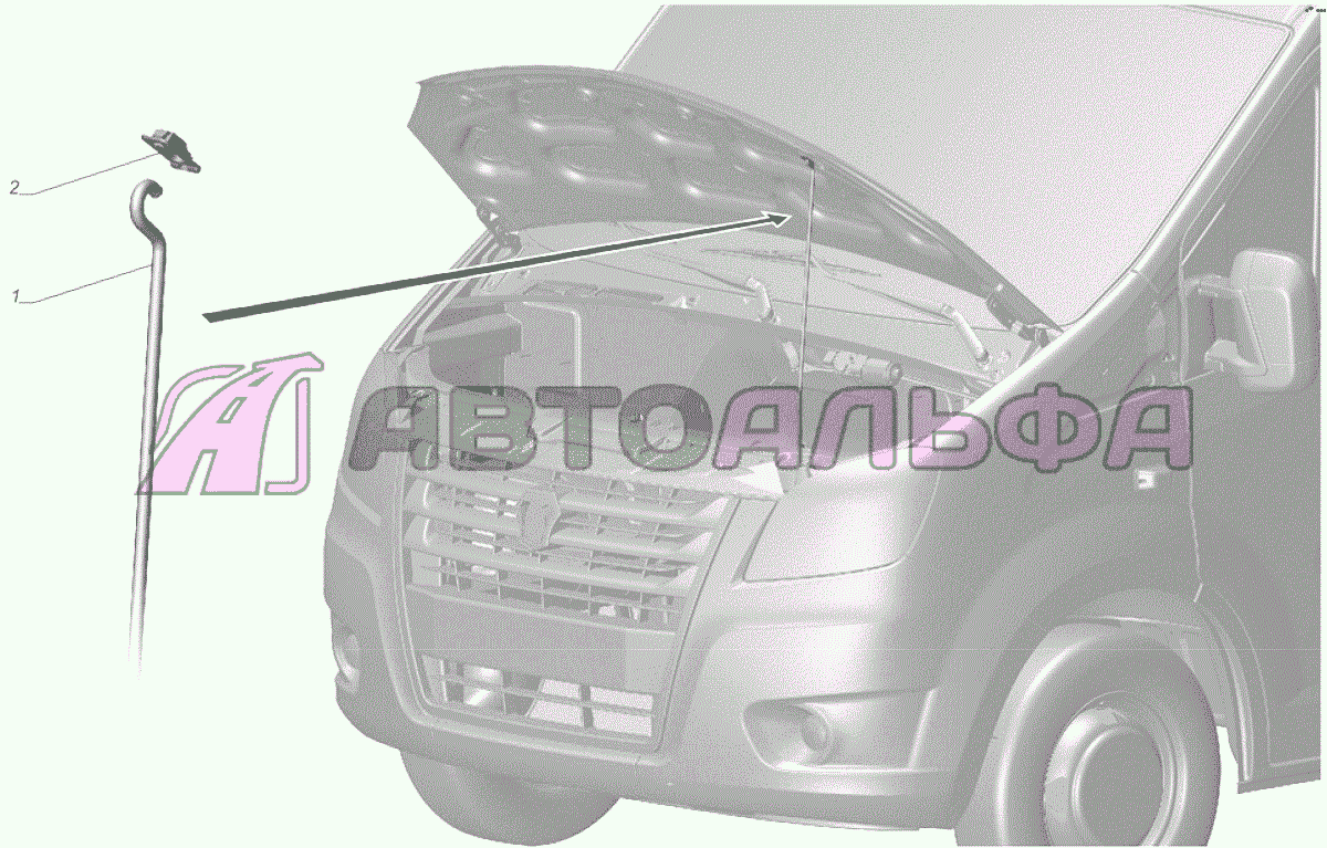 A21R23-8407001 Установка упора капота ГАЗЕЛЬ NEXT A65R32-40