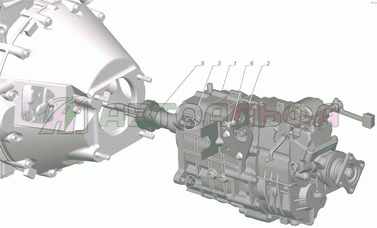 A31R32-1700007 Установка коробки передач на двигатель Опция Дистанционный привод КПП ГАЗЕЛЬ NEXT A65R32-40