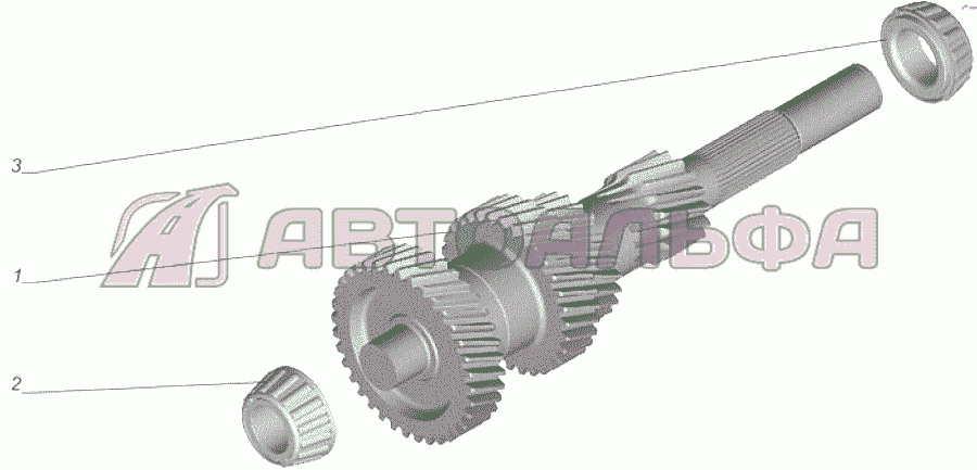 A21R22-1701046-20 Вал промежуточный с подшипниками ГАЗЕЛЬ NEXT A65R32-40