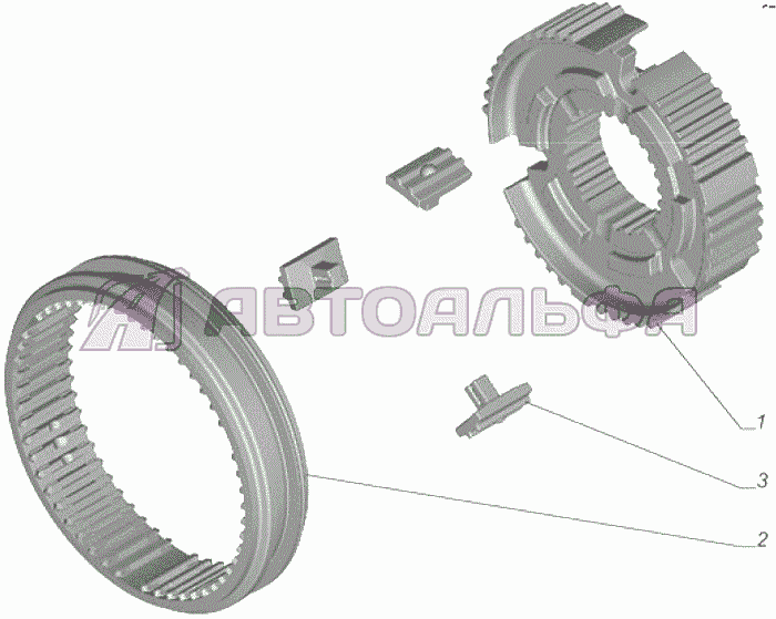 3302-1701168-10 Синхронизатор 1 и 2 передач ГАЗЕЛЬ NEXT A65R32-40