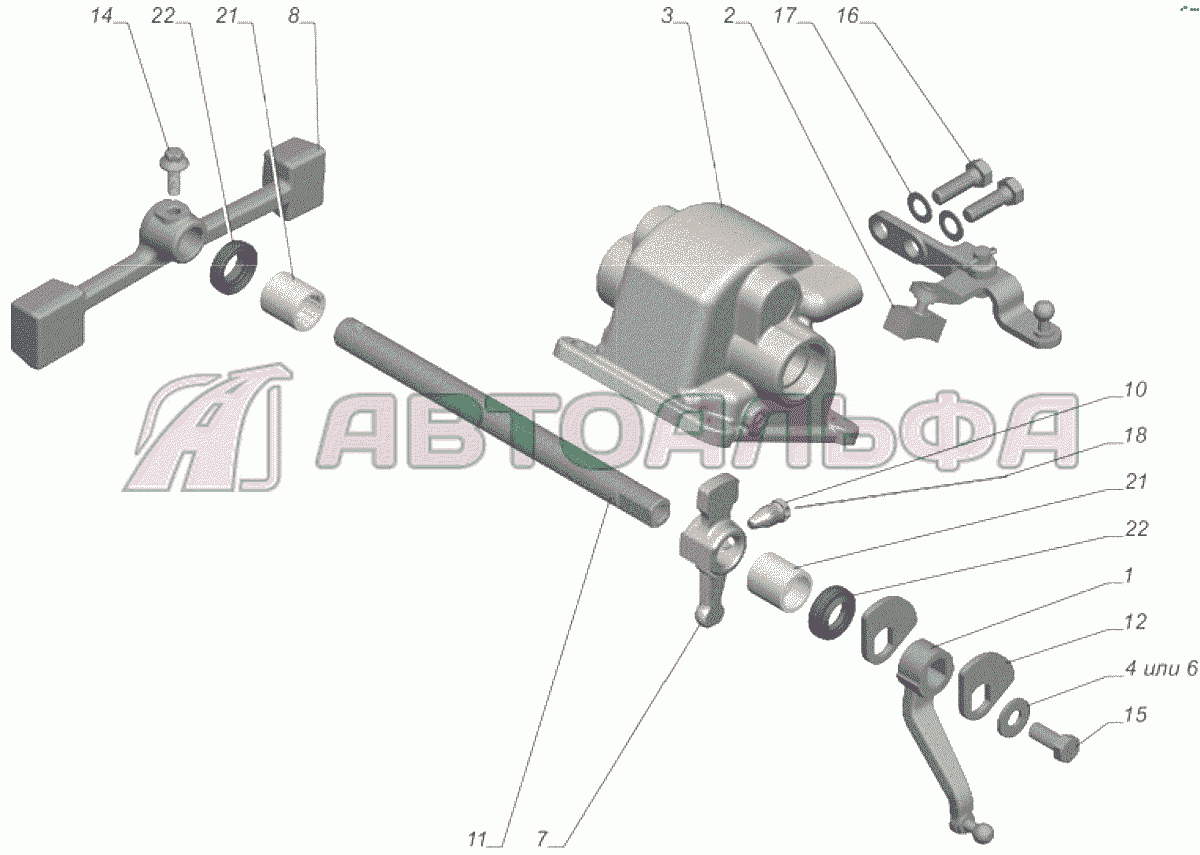 A31R32-1702208 Крышка механизма управления ГАЗЕЛЬ NEXT A65R32-40