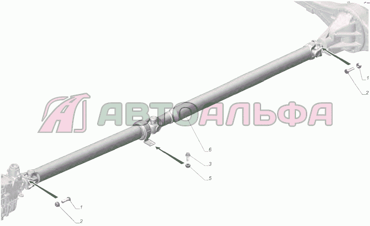 A63R42-2200001 Установка карданной передачи ГАЗЕЛЬ NEXT A65R32-40