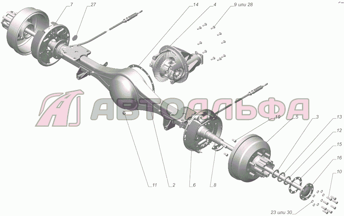 A31R22-2400012-40 Мост задний с тормозами и ступицами ГАЗЕЛЬ NEXT A65R32-40