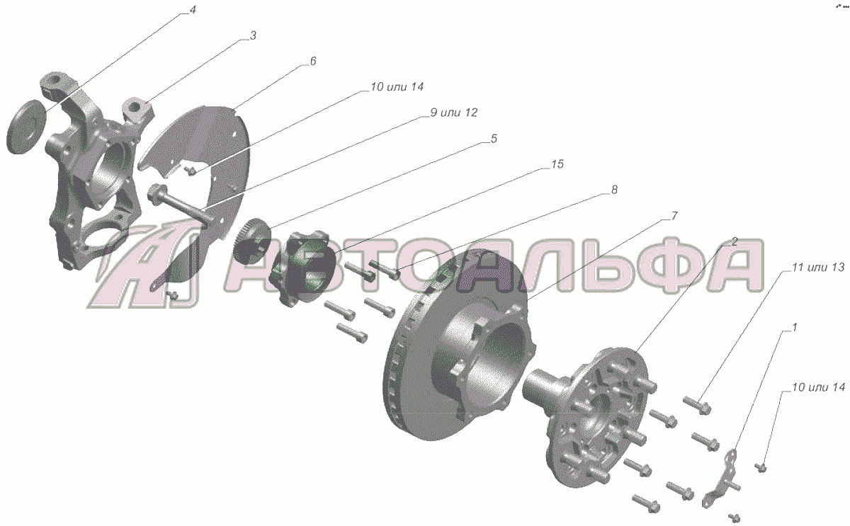 A21R23-2904051-10 Стойка со ступицей левая ГАЗЕЛЬ NEXT A65R32-40