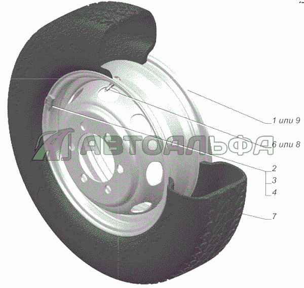 A21R23-3101011 Колесо с шиной ГАЗЕЛЬ NEXT A65R32-40