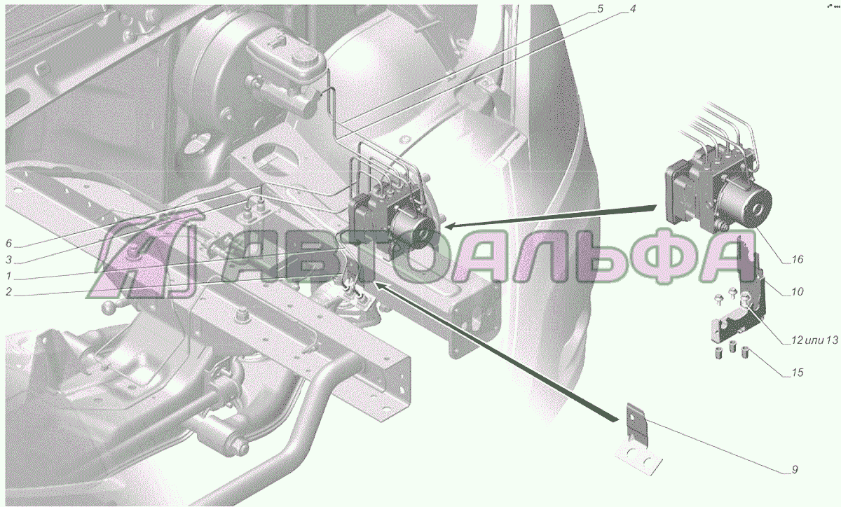 C41R92-3500002 Установка привода тормозной системы ГАЗЕЛЬ NEXT A65R32-40