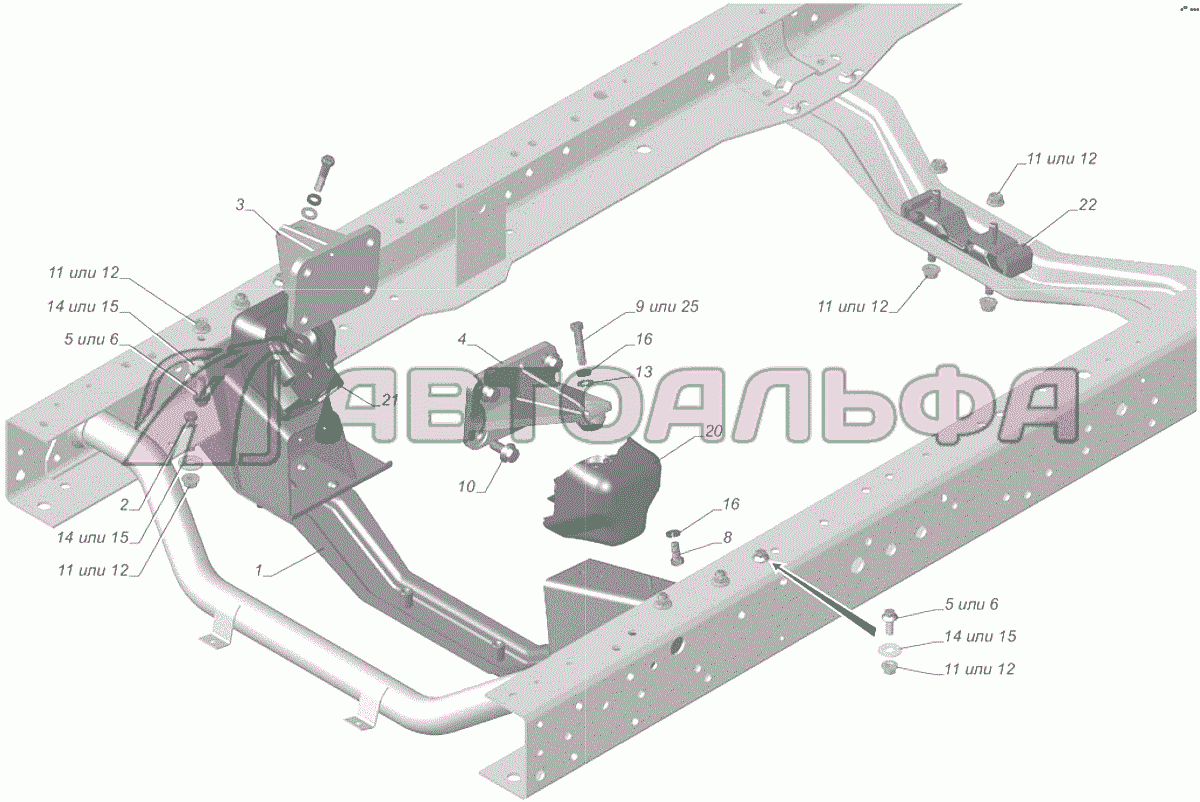 A21R22-1001001 Установка подушек подвески двигателя ГАЗЕЛЬ NEXT A65R32-40