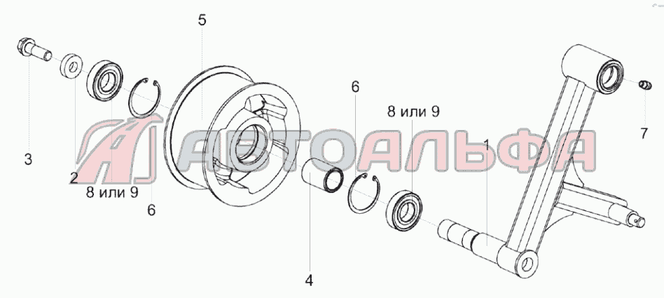 Рычаг КЗК-3219-0291060 Гомсельмаш КЗС-3221КР ПАЛЕССЕ GH800