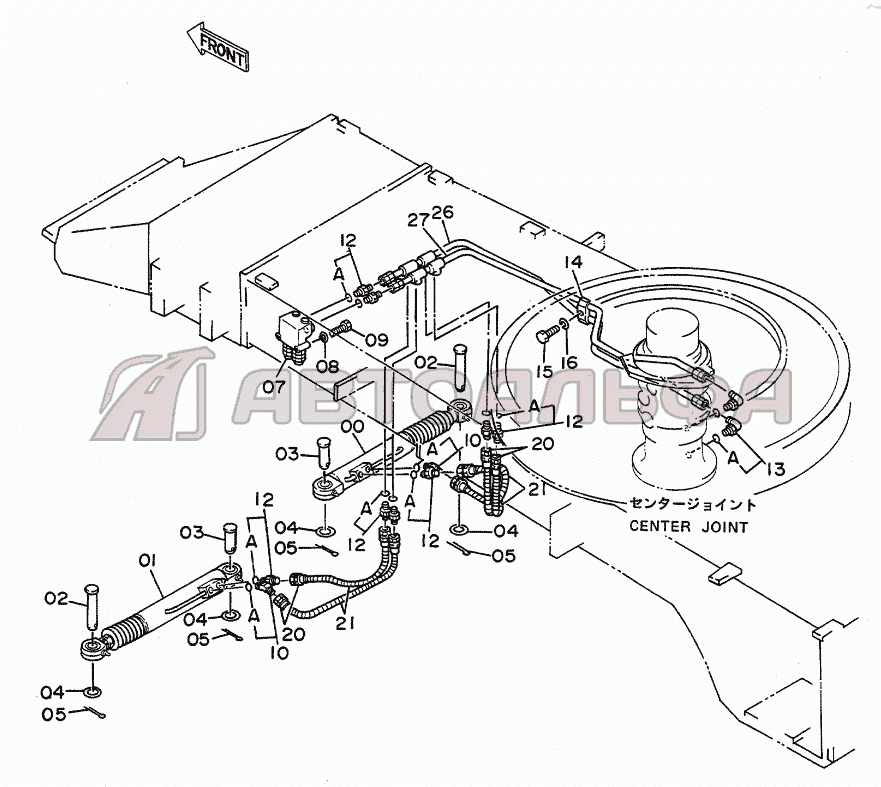 STEERING PIPINGS (CARRIER) Hitachi EX-100WD