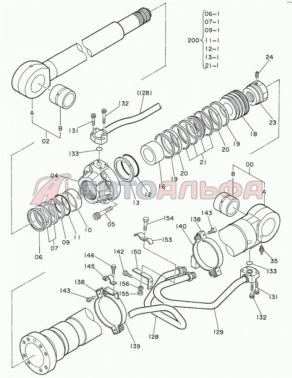 CYL., BOOM (L) Компоненты EX-270