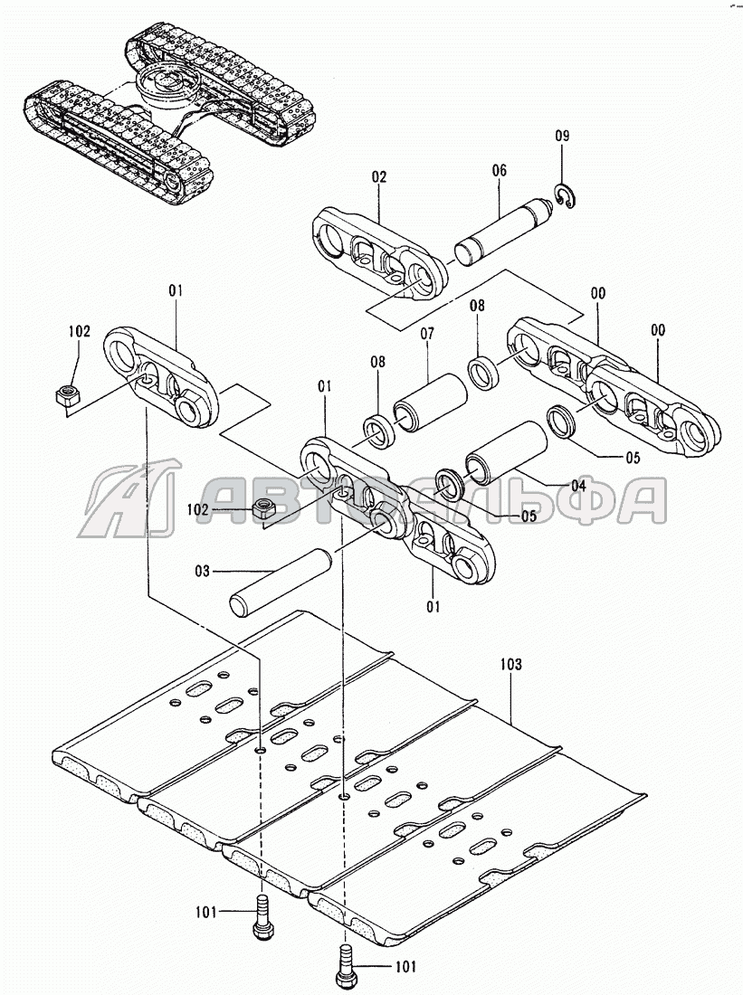 Track-Link 450GP (Rubber Pad) Hitachi EX-60-2