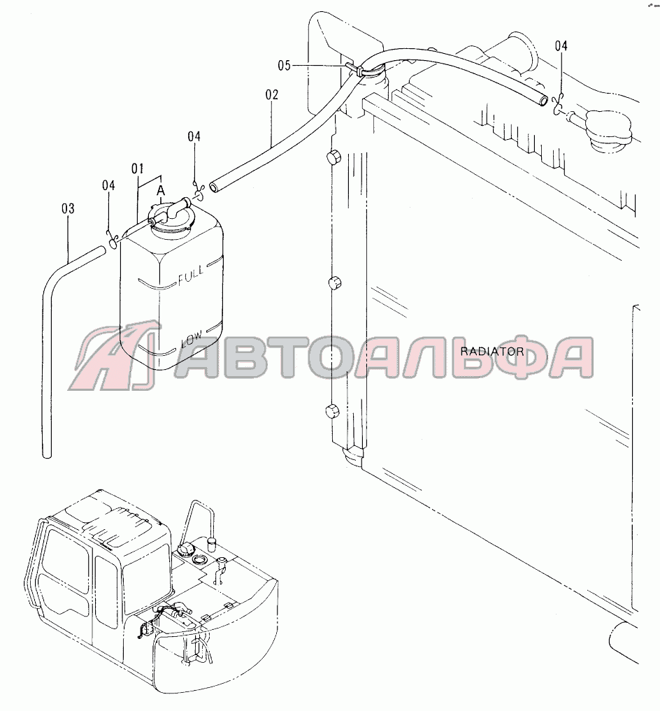 RESERVE TANK Hitachi EX-60-3