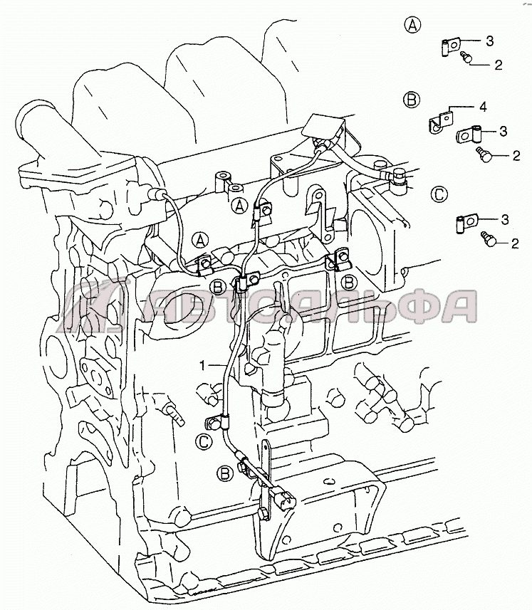 ENGINE HARNESS (305086-) LX190-7/LX230-7