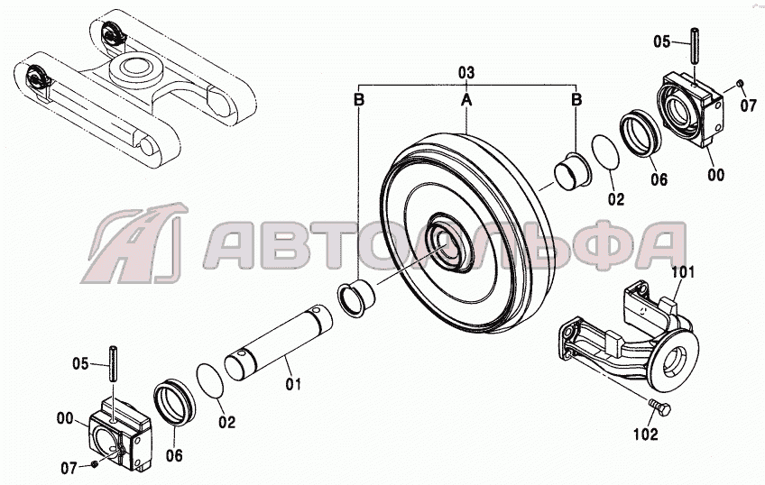 FRONT IDLER Hitachi ZX-110