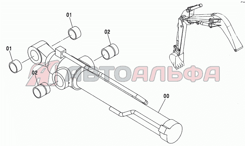 ARM CYL. (OFFSET BOOM) Hitachi ZX-110