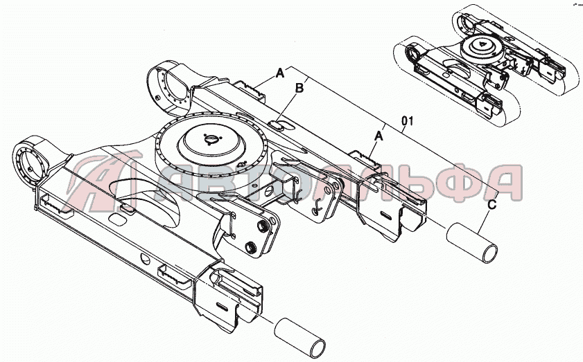 TRACK FRAME (BLADE) Hitachi ZX-110