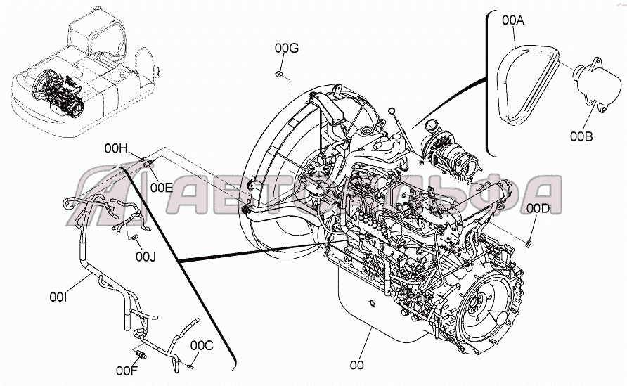 ENGINE ZX-330-3 (Part № PIHH-I-3)
