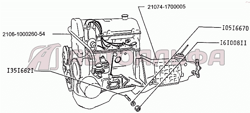 Чертеж двигателя Иж-2126